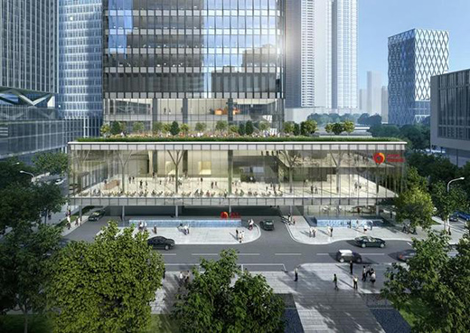 深圳中金大廈,建筑設計理念取意“大樹”